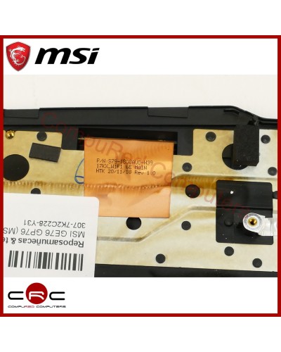 Palmrest & keyboard spanish ES MSI GE76 GP76 (MS-17K2)