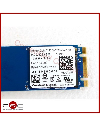 SSD Solid State Drive M.2 2280 NVMe 512GB - Western Digital PC SN520